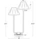 Polly 29.25 inch 60 watt Natural Brass Double Arm Table Lamp Portable Light in White Linen